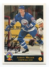 1994 Classic Pro Prospects Aaron Miller Signed Card Hockey Autograph AUTO #105