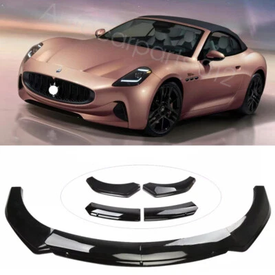 For Maserati GranTurismo Gloss Front Bumper Lip Spoiler Splitter Lower Chin Foto 1 de 4