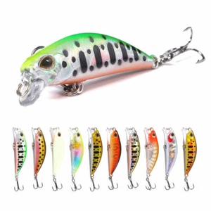 10x Señuelo de pesca ojos 3D Señuelos Wobblers Crankbait Minnow 5.8cm/5.4g - Imagen 1 de 12