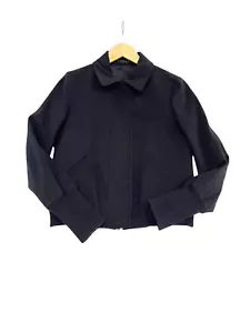 Theory Women's Size Small Black Aldon K Hidden Zipper Blazer Bomber Jacket Coat - Picture 1 of 10