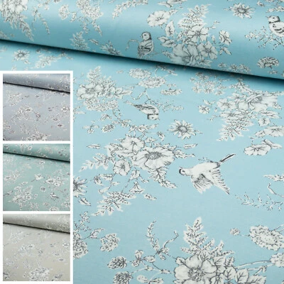 Canvas Panama Bambu METERWARE Polster Stoff Vorhang Gardinen Blumen  | ab 50 cm - Bild 1 von 3