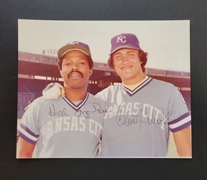 Hal McRae & Clint Hurdle signed 1970's KC Royals Baseball 8 x 10 Color Photo - Picture 1 of 2