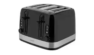 Tostadora de 4 rebanadas iluminada Cookworks - negra - Imagen 1 de 5