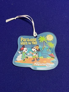 2023 Disney Parks Polynesian Resort Mickey & Minnie Mouse Acrylic Ornament New - Picture 1 of 4