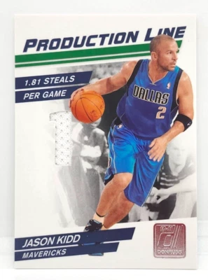 JASON KIDD /399 JERSEY RELIC ~ 2010-11 DONRUSS / PRODUCTION LINE #81 - Image 1 of 2
