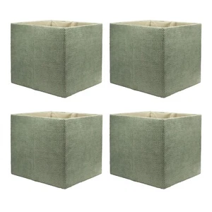 4 Pack Cube Insert - Patterned Green - 33x33x37cm - fits IKEA KALLAX (04494x4) - Picture 1 of 6