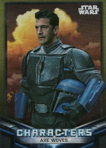 Topps Star Wars The Mandalorian Card C-21 Yellow Parallel Axe Woves - Picture 1 of 2