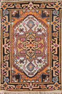 Ivory / Black Heriz Serapi Foyer Rug 2'x3' Wool Handmade Oriental Accent Carpet - Picture 1 of 12