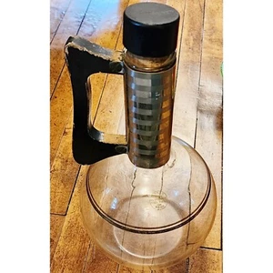Vetreria vintage MCM PYREX per caraffa WEICO alta 11,5 pollici con manico in sughero e legno - Foto 1 di 5