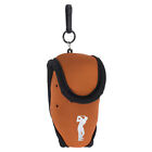 Golf Ball Waist Bag with Tee Holder, Buckle, Clip for Belt Storage, Orange