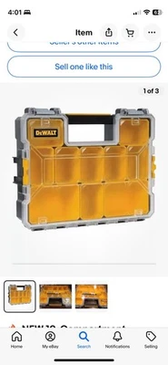 5 X DEWALT DWST14925 10-Compartment Tool Box - Black/Yellow - Image 1 of 4