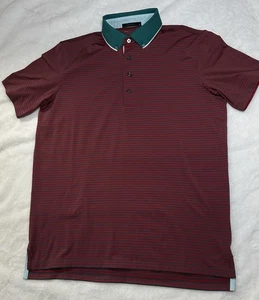 Greyson Poloshirt Herren Medium rot gestreift Golf Kurzarm Performance grün - Bild 1 von 8