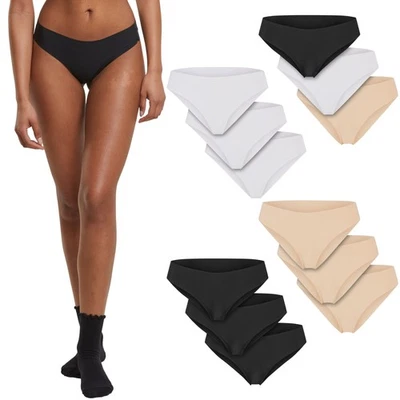 Urban Classics Ladies Lasercut Brazilian 3-Pack Damen Unterwäsche Slip Neu Panty - Bild 1 von 4