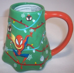 Disney x Marvel Comics: Spiderman 15-oz. Christmas Tree Mug : EXC: NR - Picture 1 of 3