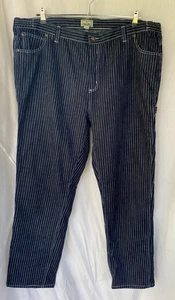 LIBERTY BLUES..HICKORY STRIPE..CARPENTER..JEANS..RELAXED FIT..MEN 44 X 32 BIG - Picture 1 of 5