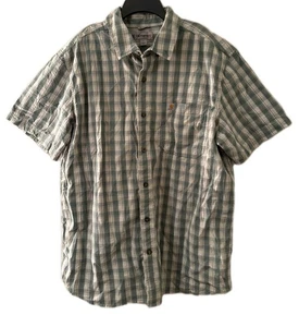 Carhartt Shirt Men’s XL Button Up Short Sleeve Relaxed Fit Green Plaid EUC. - Picture 1 of 10