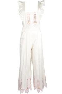 TEMPERLEY LONDON WHITE COTTON JUMPSUIT UK 10 - Picture 1 of 4