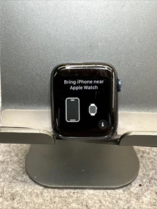 Apple Watch Series 6 44mm GPS LTE Stainless Blue Aluminum And Ceramic - Photo 1 sur 5