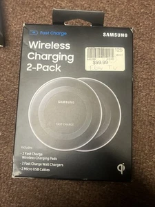 Pack de 2 chargeurs sans fil Samsung charge rapide - Photo 1 sur 2