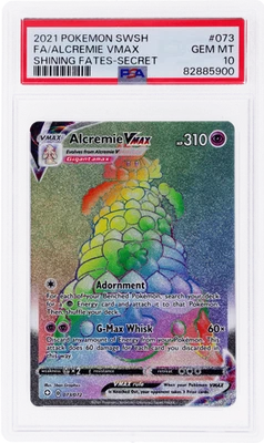 2021 Pokemon Sword and Shield Shining Fates Alcremie Vmax Secret Rare PSA 10 - Image 1 of 2