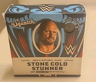 Dr. Squatch Ltd Ed. Bar Soap WWE Stone Cold Stunner Heavy Grit 5oz - Image 1 of 3