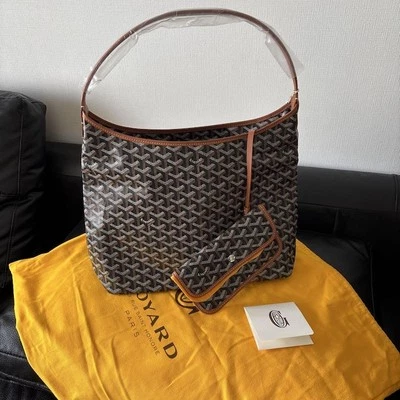 Goyard Boheme Hobo Bag Shoulder Purse Pouch Brown Black Woman Auth New Unused - Image 1 of 4