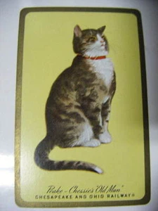 chesapeake & ohio railway 1950 playing cards Cat image - Picture 1 of 4