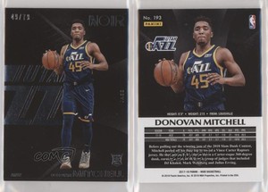 2017-18 Panini Noir Rookies Away /79 Donovan Mitchell #193 Rookie RC