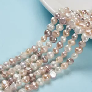 5 strands Freshwater Pearl Beads 4-7mm Loose Nugget Polished 60pcs/strand - Picture 1 of 5