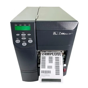 TESTED Zebra Z4M Plus DT UPS Direct Thermal Label Printer Peel Rewind USB Serial - Picture 1 of 8