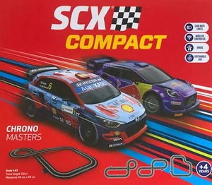 Scalextric Compact (SCX) Chrono Masters + ¡Carrera Go Ford Focus gratis! - Imagen 1 de 8