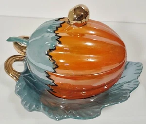 ULTRA RARE! Vintage MCM Mini Terrine Kürbis Shofu Japan Herbst Halloween Deko - Bild 1 von 7