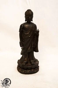 Buddha Mönch Holzfinish Feng Shui Asien Religion Figur Indien 2237 - Bild 1 von 6