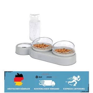 Erhöhter Futternapf mit Automatischer Wasserschüssel für Katzen und Hunde - Bild 1 von 2