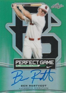 2015 LEAF METAL DRAFT BEN RORYVEDT ARKANSAS GREEN PRISMATIC ON CARD AUTO /10 SP - Picture 1 of 2