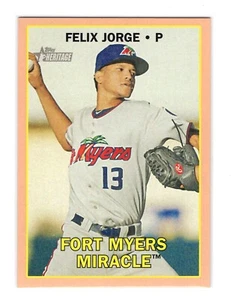 2016 Topps Heritage Minor League Edition Peach Border #35 Felix Jorge 1/25 - Bild 1 von 2