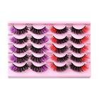 10Pair False Lashes with Color Faux Mink Eyelashes Wispy Colored Lashes