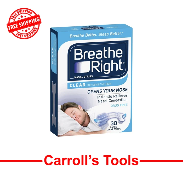 Breathe Right Nasal Strips Clear 30 Strips LARGE - image 1 of 1