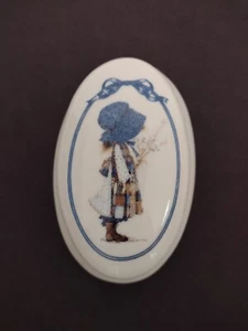 Vintage Holly Hobby Trinket Dish Porcelain Oval Excellent Condition 3"x 5"  - Picture 1 of 5