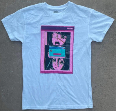 Brisco Brands T-Shirt Men's White Short Sleeve Anime Graphic Cotton SZ Small NEW - Image 1 of 4