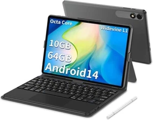 Tablet 10 inch Ultra Big Android 14 Tablets 1TB Expandable 10GB RAM IPS Bundle - Picture 1 of 6