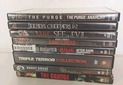 Horror Thriller DVD Movies Purge Jeepers Creepers Kane Grudge Mixed Lot - Image 1 of 4