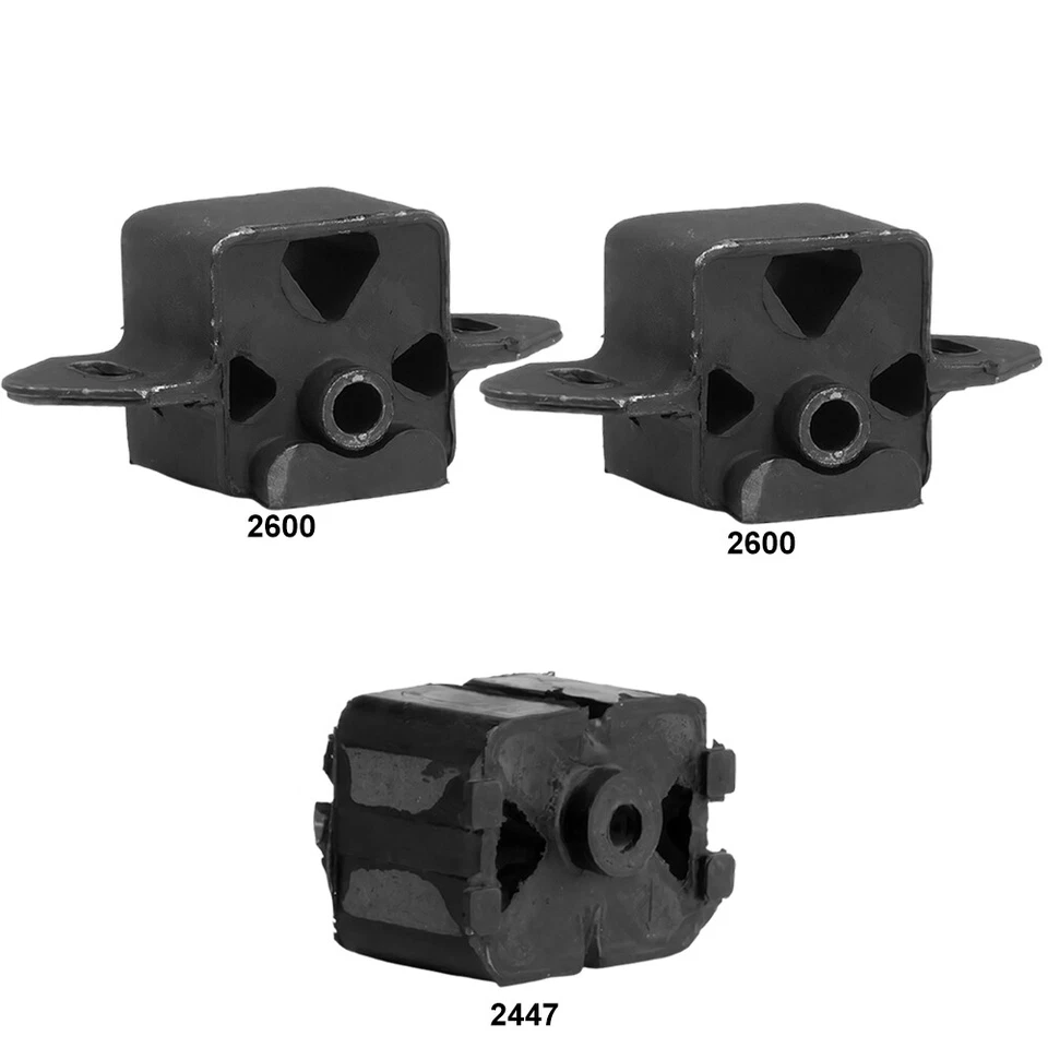 Juego de 3 piezas de soportes de motor delantero, derecho y transmisión izquierda para Chrysler Lebaron 2.2 Foto 1 de 3