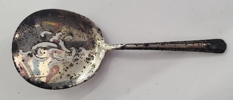 Vintage 1934 Sterling Silver Towle Candlelight Bon Bon Spoon Pierced Bowl 4.75" Cover