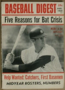 Baseball Digest - Vintage Aug.1968 Booklet - Andy Kosco, Yankees - Bild 1 von 2