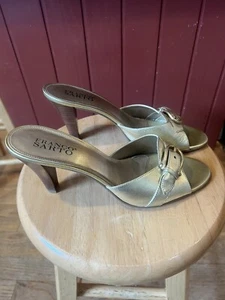 Franco Sarto Gold Tone Heels Sz 9.5 Med Width - Picture 1 of 7