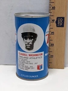 Claudell Washington RC Cola Can Oakland Athletics MLB béisbol coleccionable años 70 - Imagen 1 de 2