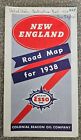 Vintage 1938 New England States Road Map ? Colonial Beacon Oil Co. (Esso)