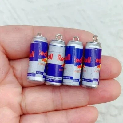 Red Bull Resin Charms Energy Drink Can Pendants DIY Jewellery Making Novelty