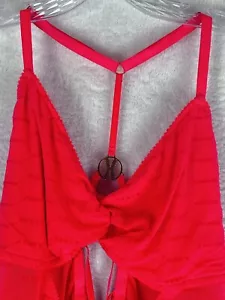 NWT SAVAGE X FENTY Hot Pink Sleeveless V Neck Split Gusset Jumpsuit Size 1X - Picture 1 of 14
